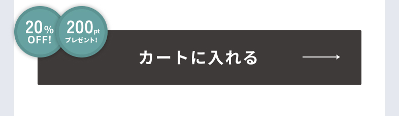 20%OFF!　200ptプレゼント!　カートに入れる　ボタン