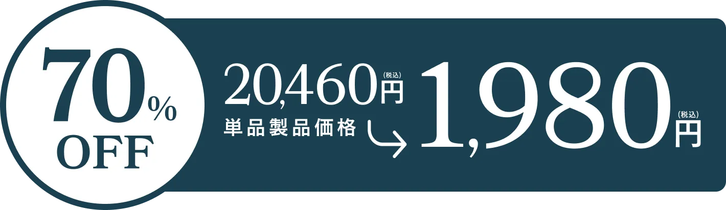 70%OFF 20,460(税込)円から1980円